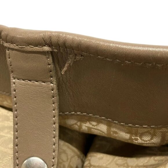 Auth DIOR/ChristianDior Rasta/Canaje Stitching Brown Leather Tote Bag - Picture 14 of 16